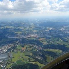 Flugwegposition um 14:15:18: Aufgenommen in der Nähe von Passau, Deutschland in 1552 Meter
